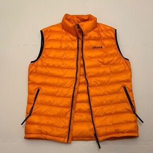 Orange Down Puffer Vest Packable Lightweight XL Lafuma